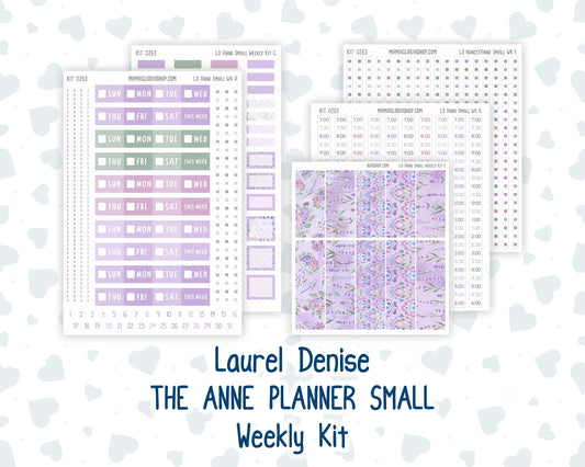 Kit 0263 - Laurel Denise The Anne Planner Small - Weekly Kit - April - Lavender Drift