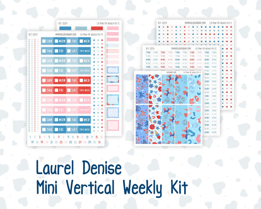 Kit 0224 - Laurel Denise Mini - Vertical - Weekly Kit - July - Patriotic Parade