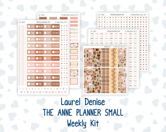 Kit 0296 - Laurel Denise The Anne Planner Small - Weekly Kit - September - Coffee Break