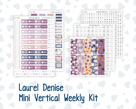 Kit 0236 - Laurel Denise Mini - Vertical - Weekly Kit - October - Sweet & Spooky