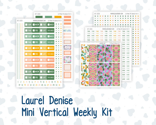 Kit 0226 - Laurel Denise Mini - Vertical - Weekly Kit - July - Tropical Whimsy