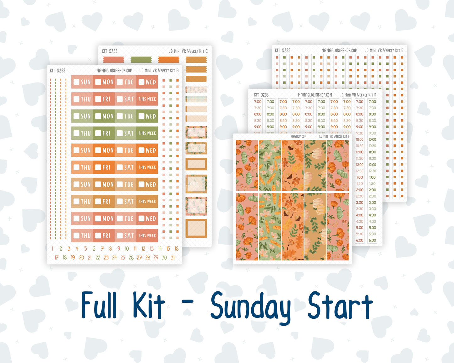 Kit 0233 - Laurel Denise Mini - Vertical - Weekly Kit - September - Cinnamon Days
