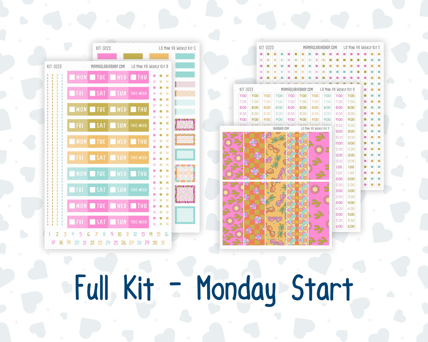 Kit 0223 - Laurel Denise Mini - Vertical - Weekly Kit - June - Route 66