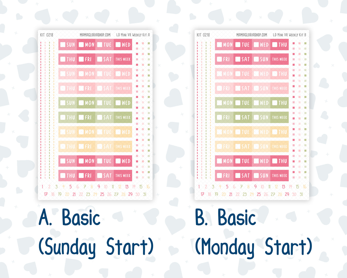 Kit 0218 Laurel Denise Mini Size – Weekly - Vertical Layout - Mother's Love - May