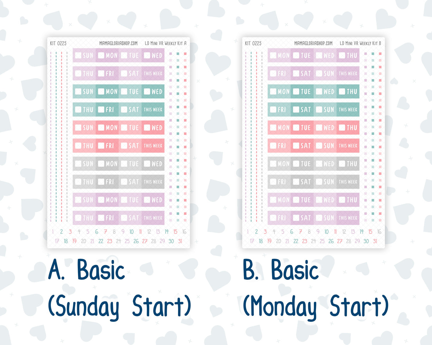 Kit 0225 - Laurel Denise Mini - Vertical - Weekly Kit - July - Carnival Joy