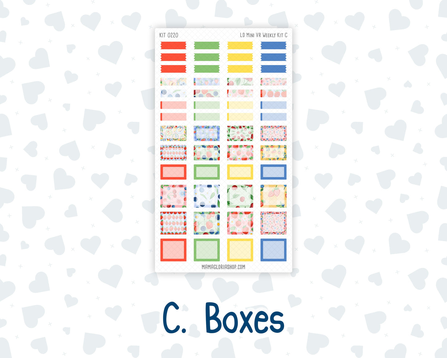 Kit 0220 - Laurel Denise Mini - Vertical - Weekly Kit - June - June Berries