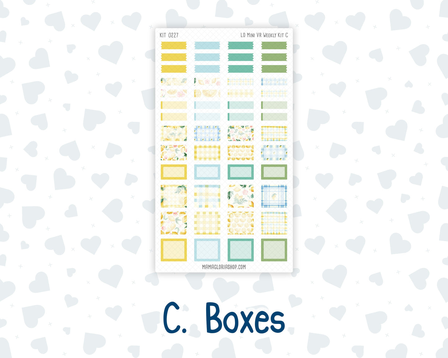 Kit 0227 - Laurel Denise Mini - Vertical - Weekly Kit - July - Lemon Grove