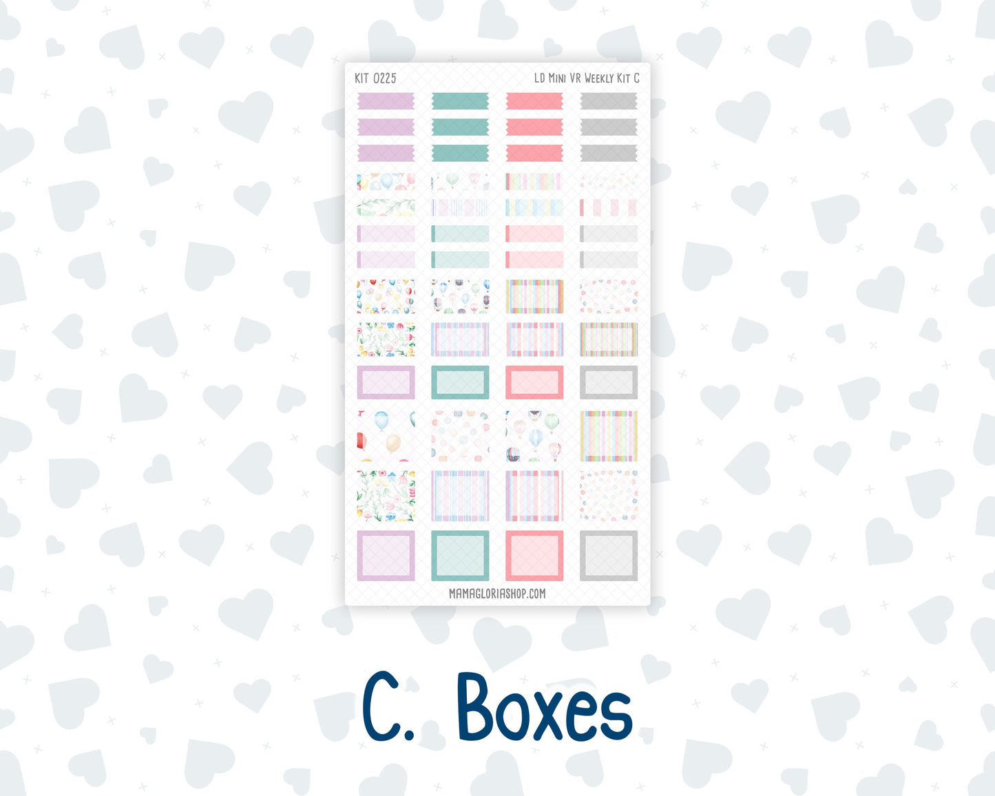Kit 0225 - Laurel Denise Mini - Vertical - Weekly Kit - July - Carnival Joy