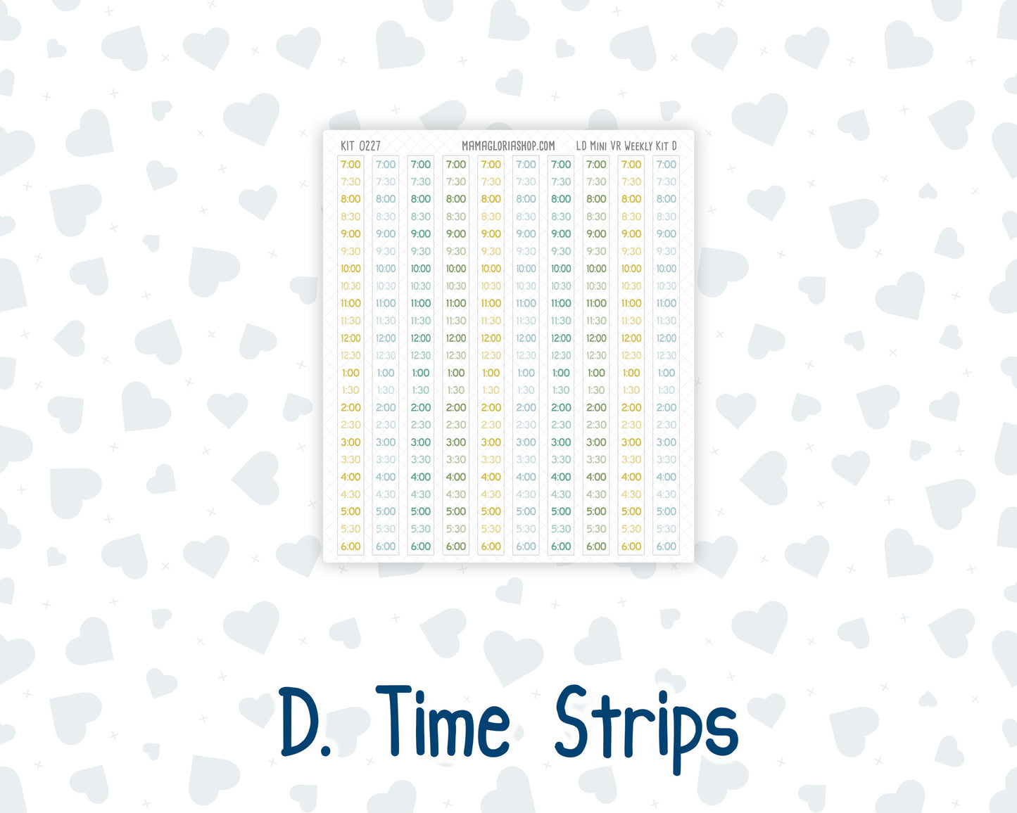 Kit 0227 - Laurel Denise Mini - Vertical - Weekly Kit - July - Lemon Grove