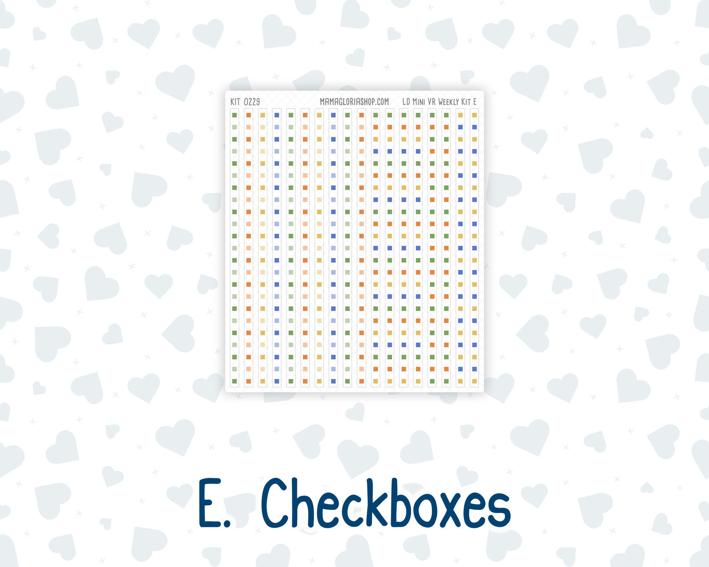 Kit 0229 - Laurel Denise Mini - Vertical - Weekly Kit - August - Golden Faces