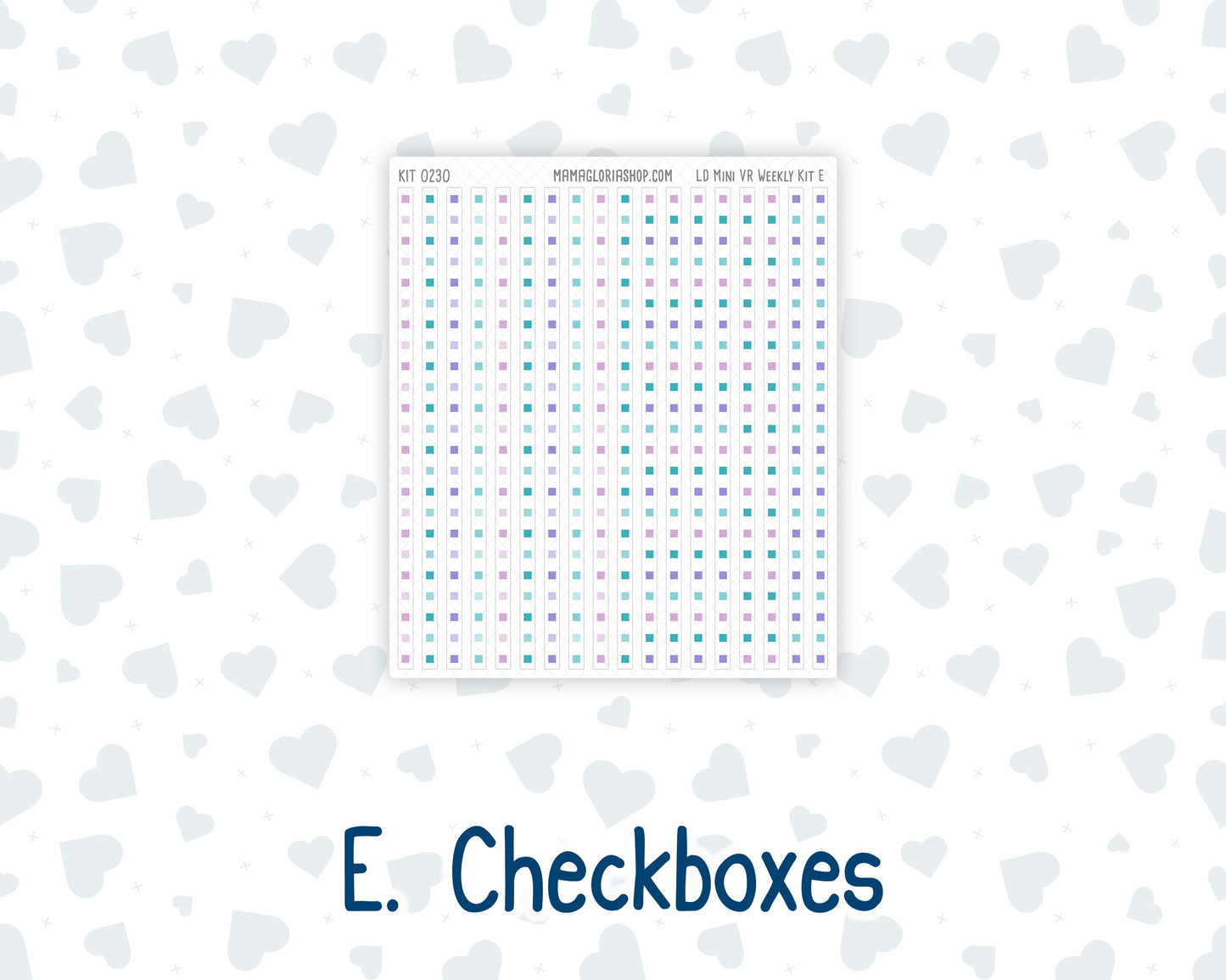 Kit 0230 - Laurel Denise Mini - Vertical - Weekly Kit - August - School Daze