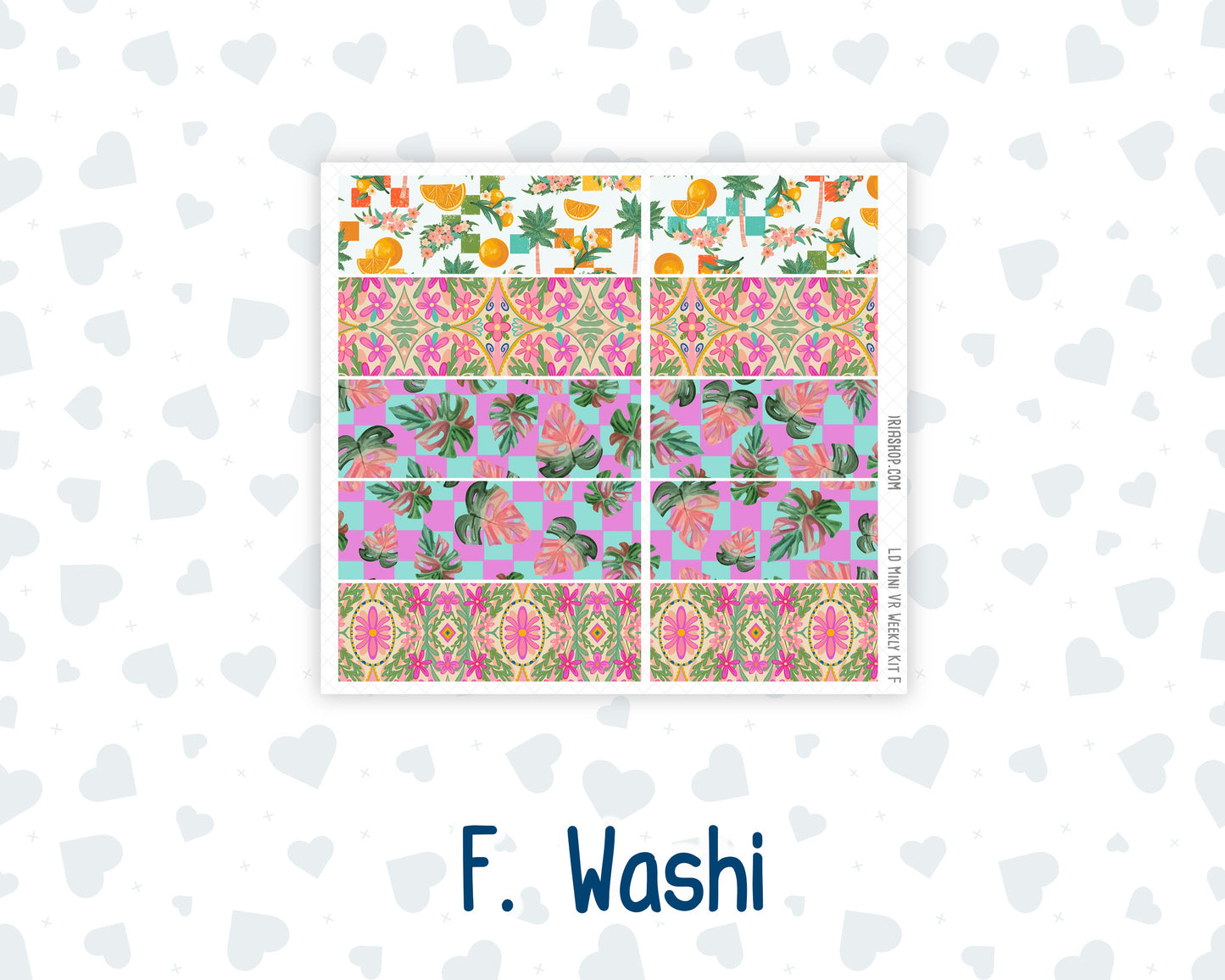 Kit 0226 - Laurel Denise Mini - Vertical - Weekly Kit - July - Tropical Whimsy