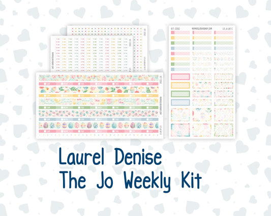 Kit 0260 - Laurel Denise The Jo Planner - Weekly Kit - April - Pastel Egg Hunt