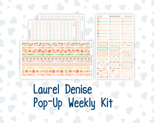 Kit 0228 - Laurel Denise Pop-Up - Weekly Kit - August - Just Peachy