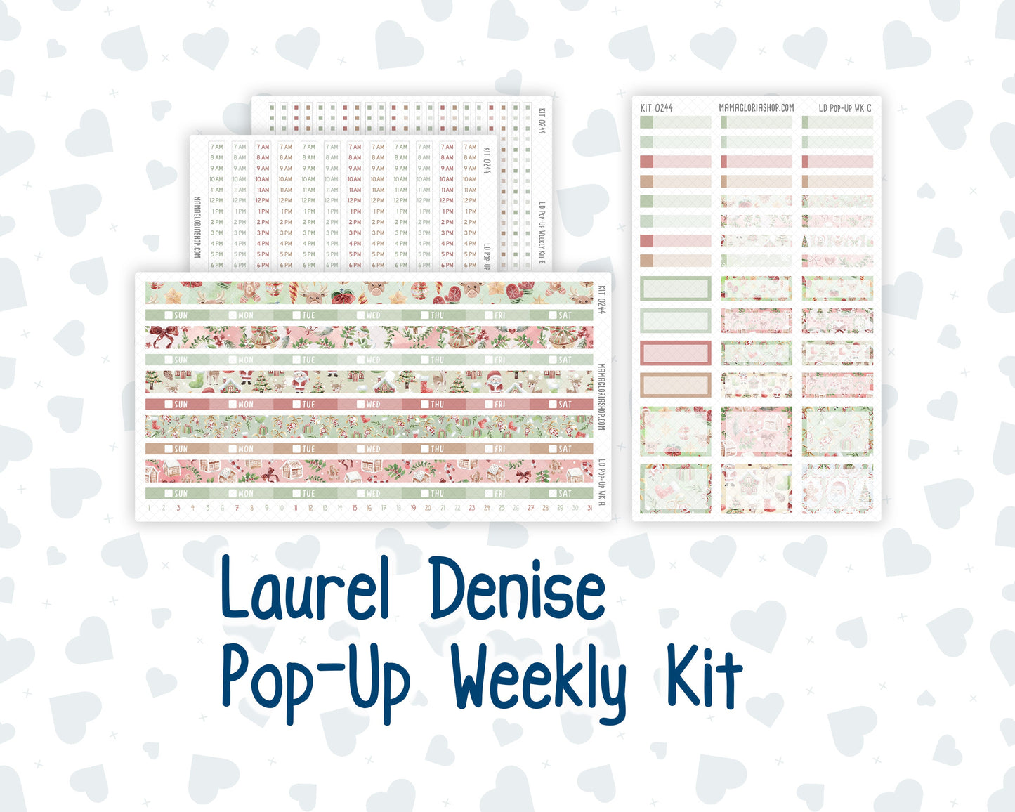 Kit 0244 - Laurel Denise Pop-Up - Weekly Kit - December - Santas Village