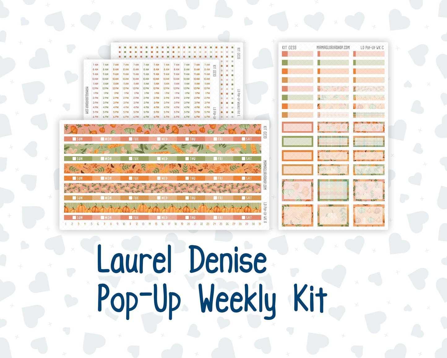 Kit 0233 - Laurel Denise Pop-Up - Weekly Kit - September - Cinnamon Days
