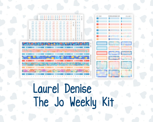 Kit 0268 - Laurel Denise The Jo Planner - Weekly Kit - June - Sea Sweeties