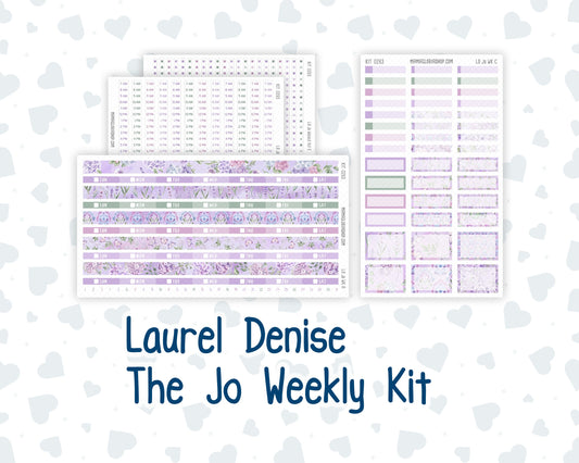 Kit 0263 - Laurel Denise The Jo Planner - Weekly Kit - April - Lavender Drift
