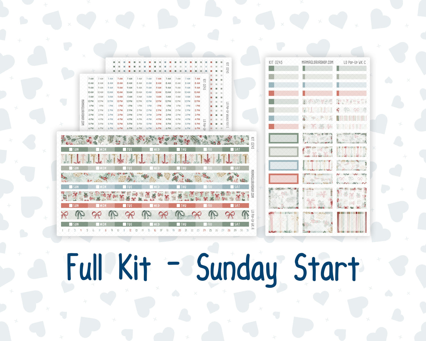 Kit 0245 - Laurel Denise Pop-Up - Weekly Kit - December - Vintage Christmas