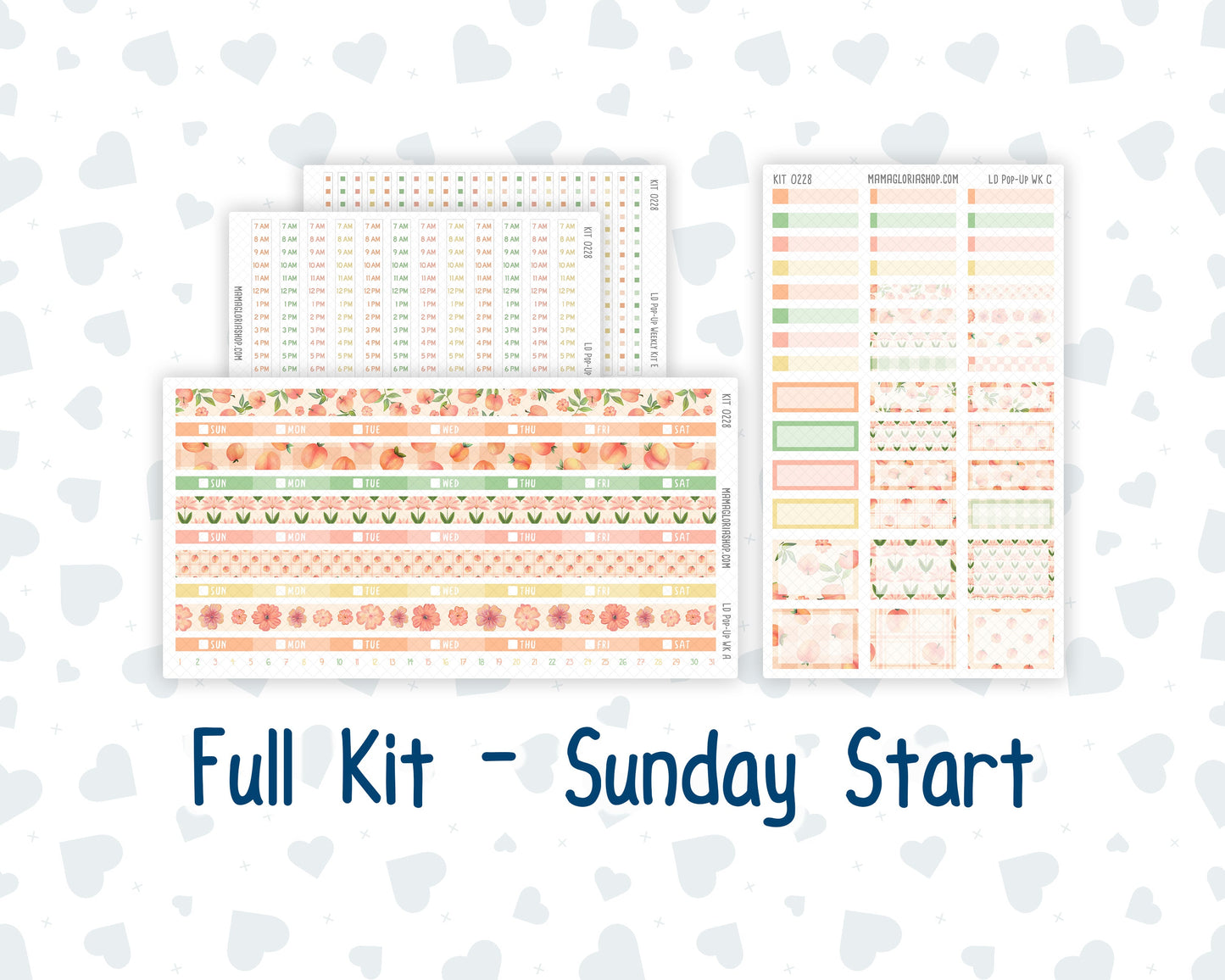 Kit 0228 - Laurel Denise Pop-Up - Weekly Kit - August - Just Peachy