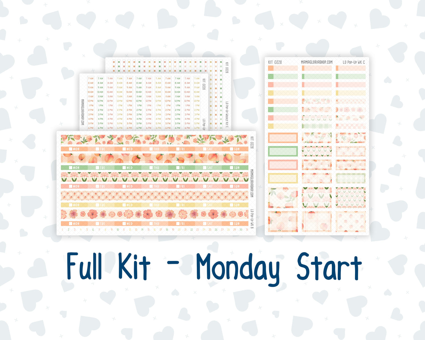 Kit 0228 - Laurel Denise Pop-Up - Weekly Kit - August - Just Peachy