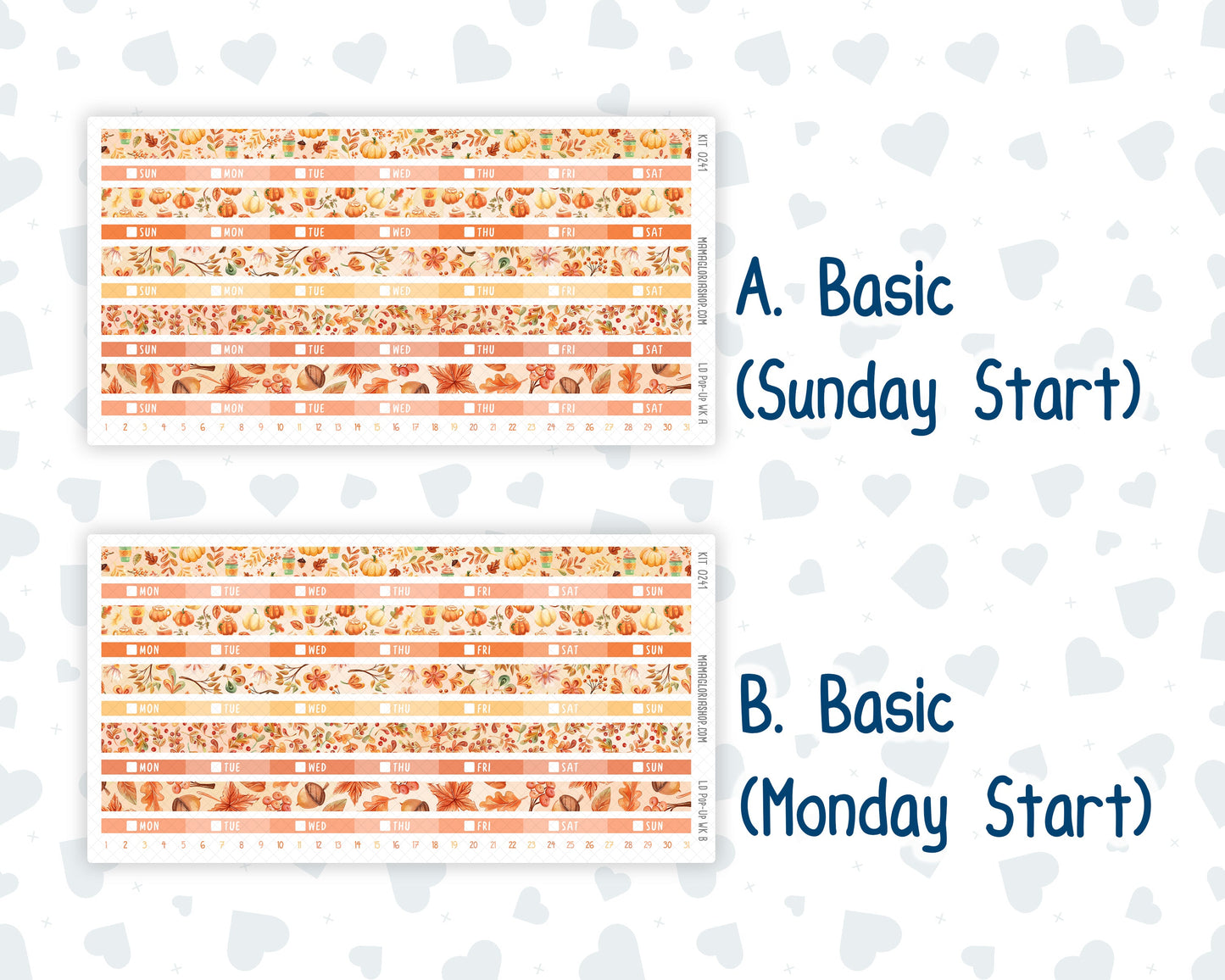 Kit 0241 - Laurel Denise Pop-Up - Weekly Kit - November - Pumpkin Latte