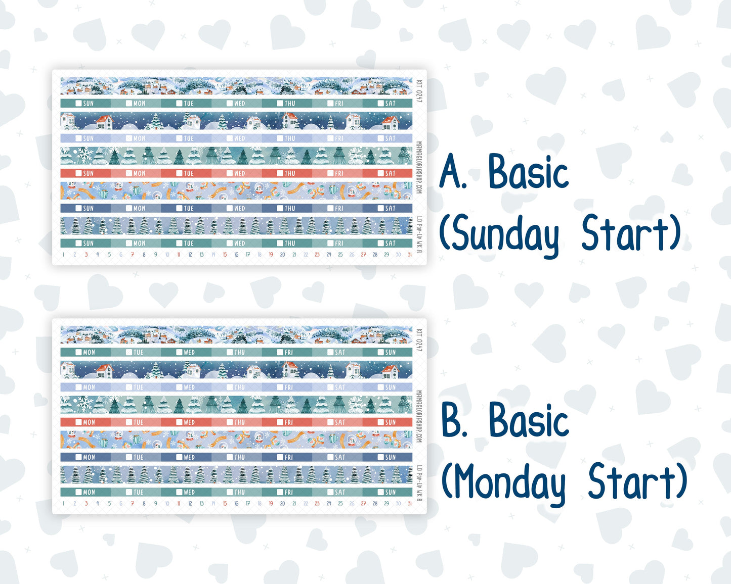 Kit 0247 - Laurel Denise Pop-Up - Weekly Kit - December - Snow Day Adventures