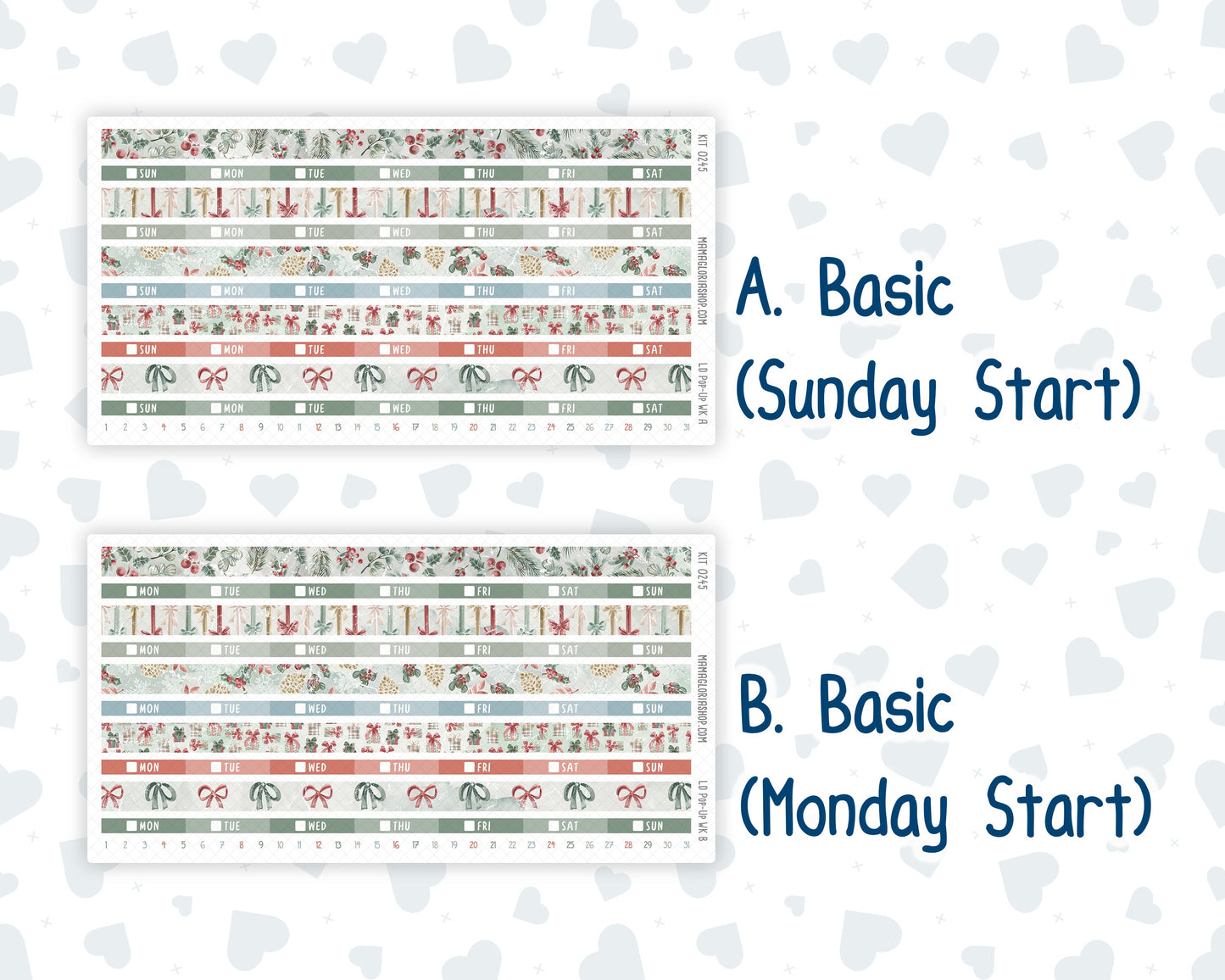 Kit 0245 - Laurel Denise Pop-Up - Weekly Kit - December - Vintage Christmas