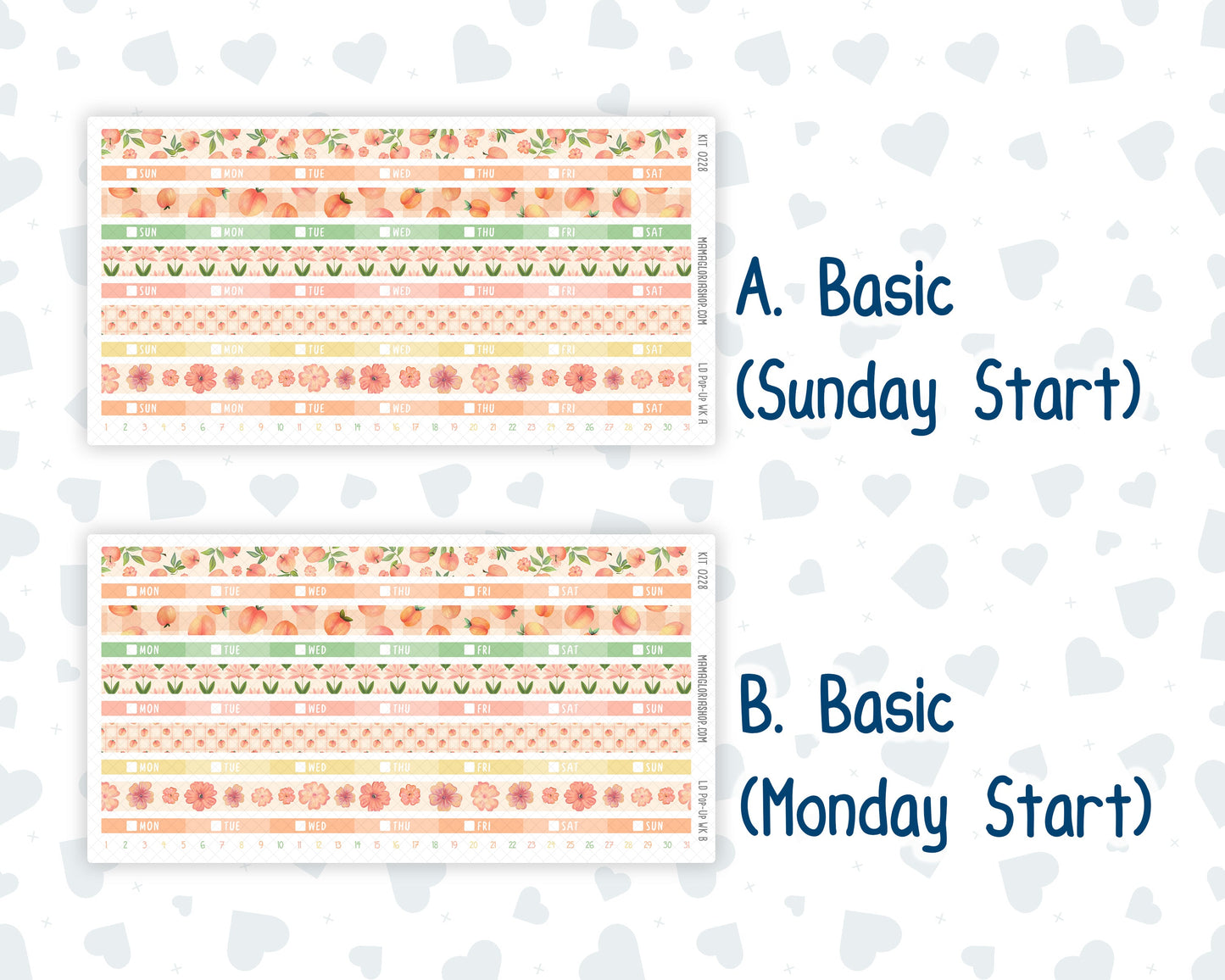 Kit 0228 - Laurel Denise Pop-Up - Weekly Kit - August - Just Peachy