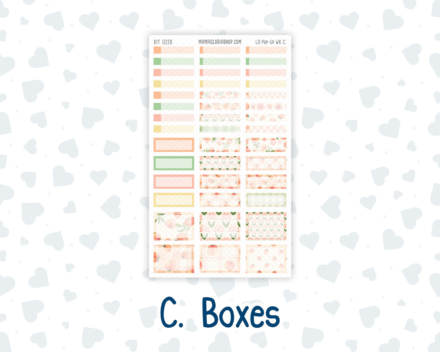 Kit 0228 - Laurel Denise Pop-Up - Weekly Kit - August - Just Peachy