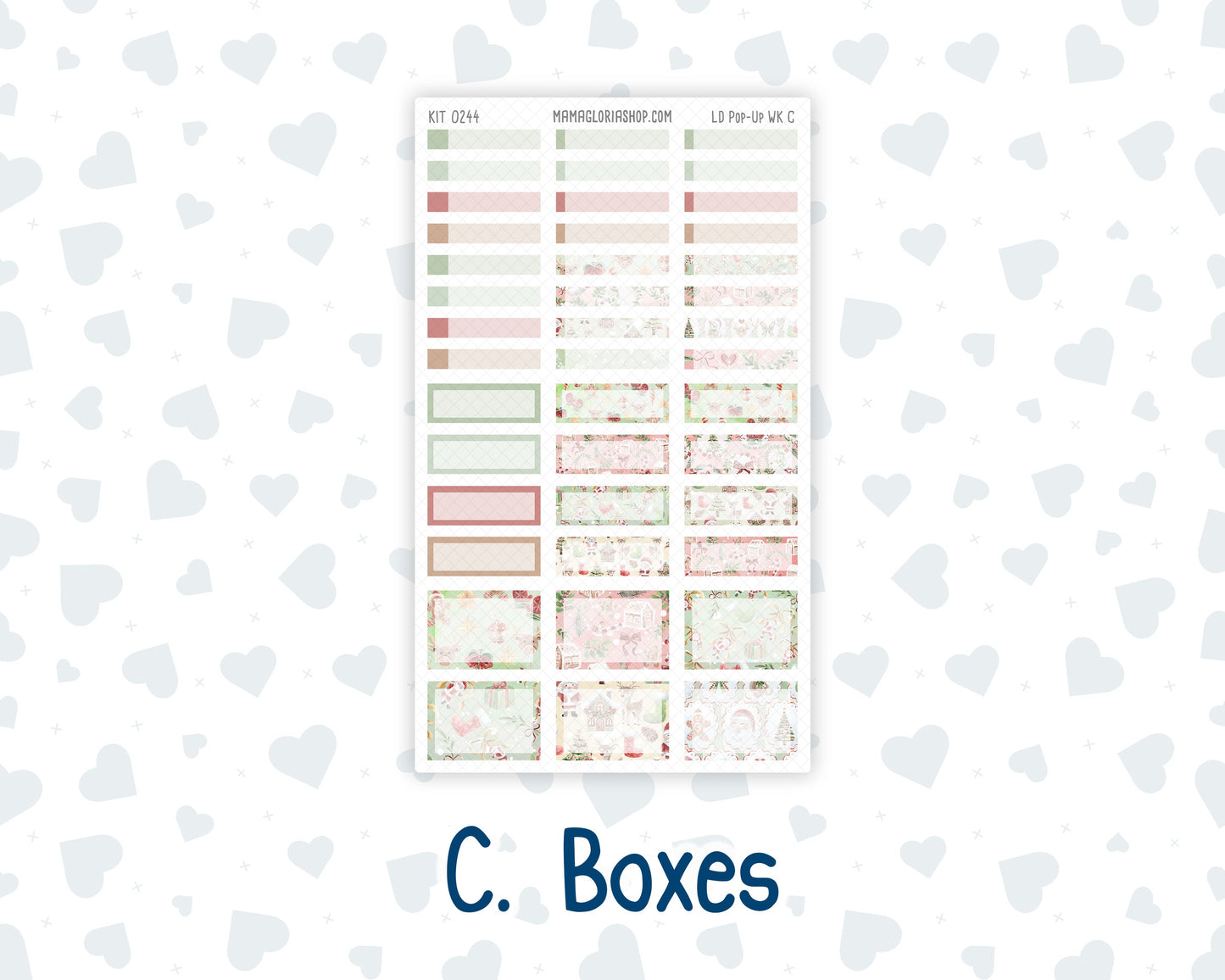 Kit 0244 - Laurel Denise Pop-Up - Weekly Kit - December - Santas Village