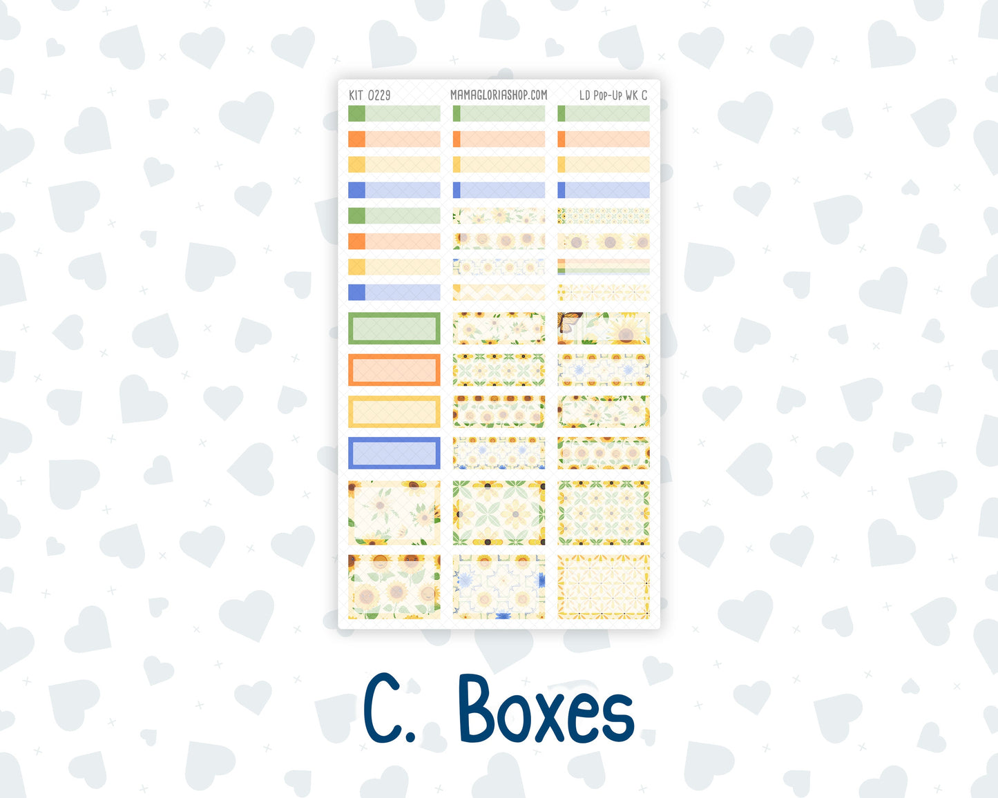 Kit 0229 - Laurel Denise Pop-Up - Weekly Kit - August - Golden Faces