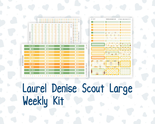 Kit 0277 - Laurel Denise The Scout Planner Large - Weekly Kit - August - Sunflower Drama Club