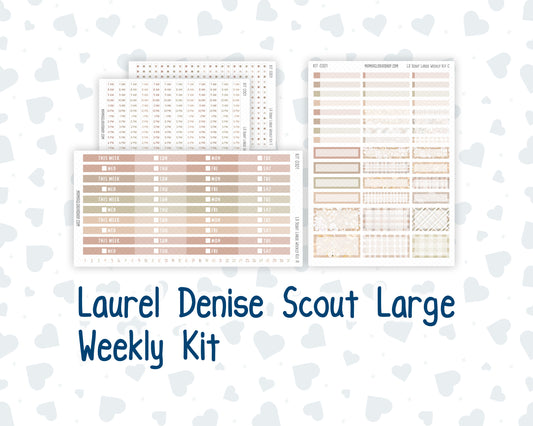 Kit 0301 - Laurel Denise The Scout Planner Large - Weekly Kit - November - Sunday Comfort