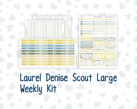 Kit 0274 - Laurel Denise The Scout Planner Large - Weekly Kit - July - Sunny Lemon Shore