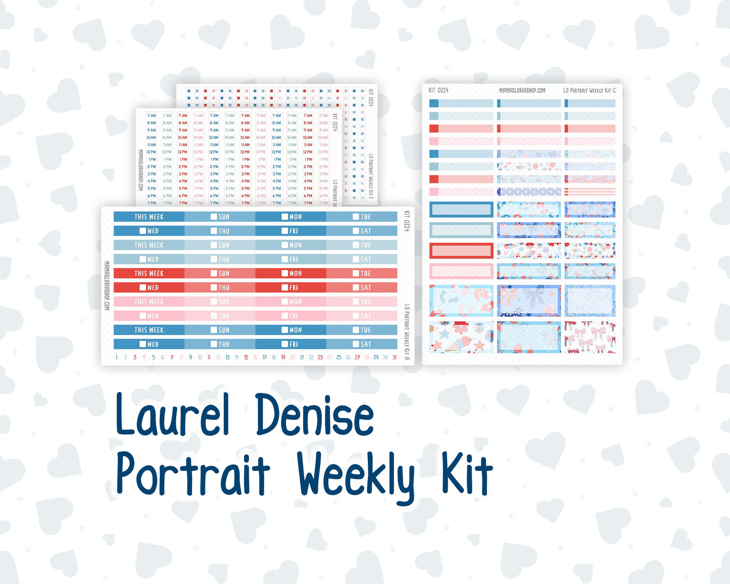 Kit 0224 - Laurel Denise Portrait - Weekly Kit - July - Patriotic Parade