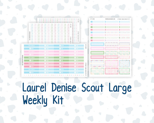 Kit 0262 - Laurel Denise The Scout Planner Large - Weekly Kit - April - Spring Puffs