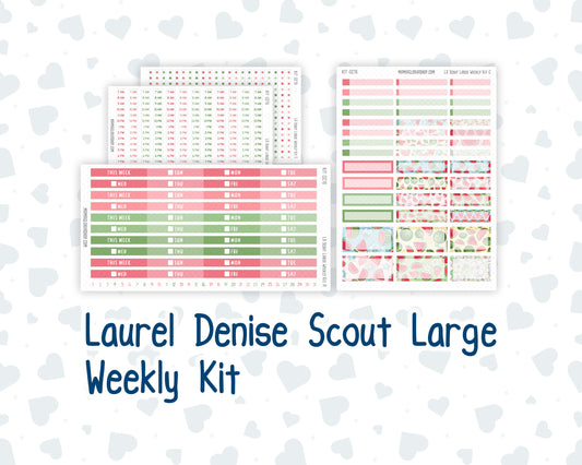 Kit 0276 - Laurel Denise The Scout Planner Large - Weekly Kit - July - Melon Crush