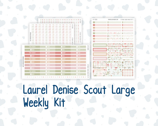 Kit 0308 - Laurel Denise The Scout Planner Large - Weekly Kit - December - Knit & Holly