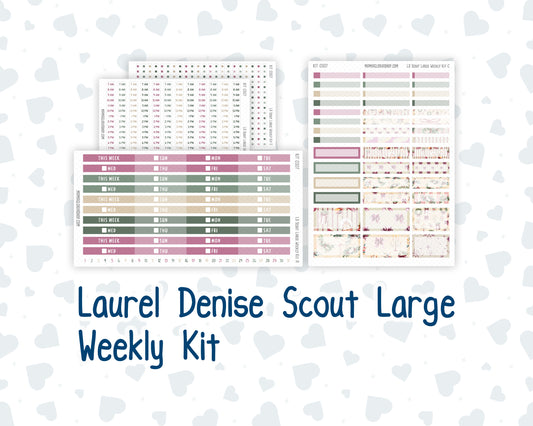 Kit 0307 - Laurel Denise The Scout Planner Large - Weekly Kit - December - Velvet Hearth