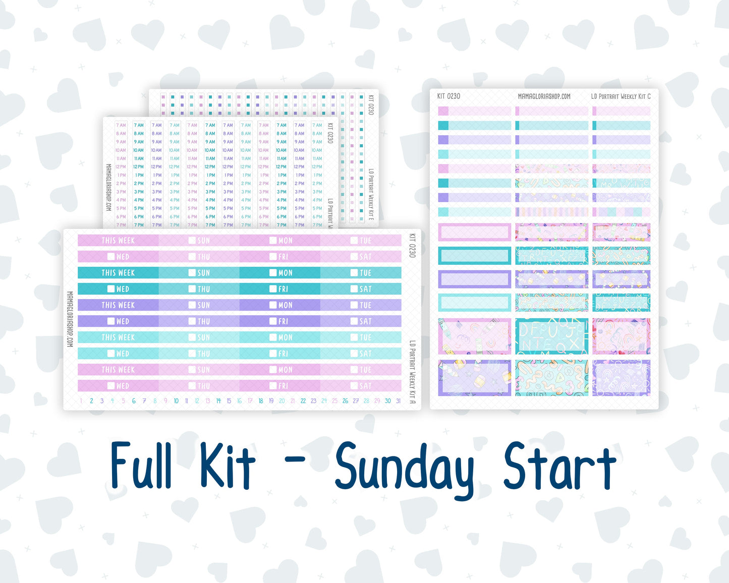 Kit 0230 - Laurel Denise Portrait - Weekly Kit - August - School Daze