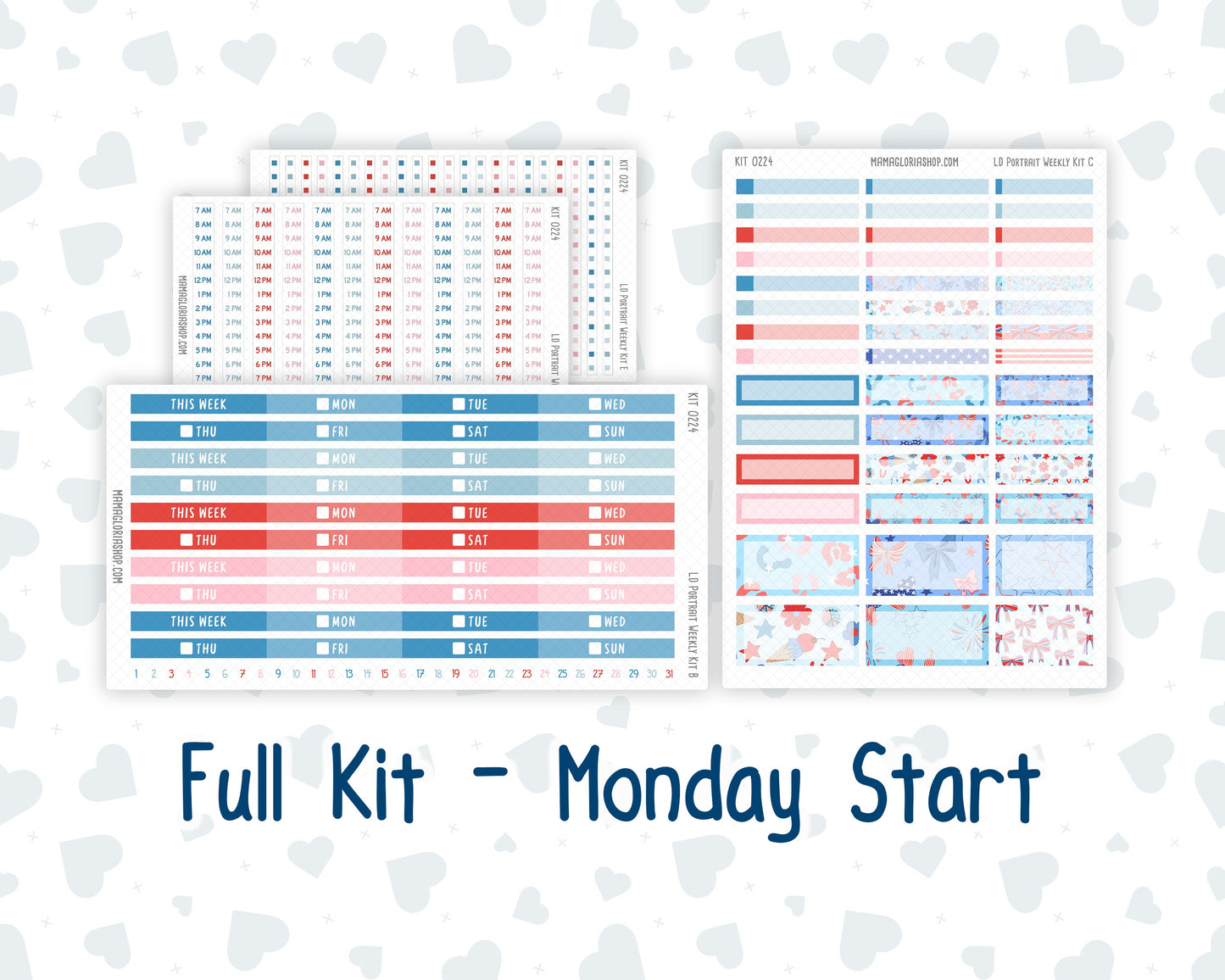 Kit 0224 - Laurel Denise Portrait - Weekly Kit - July - Patriotic Parade