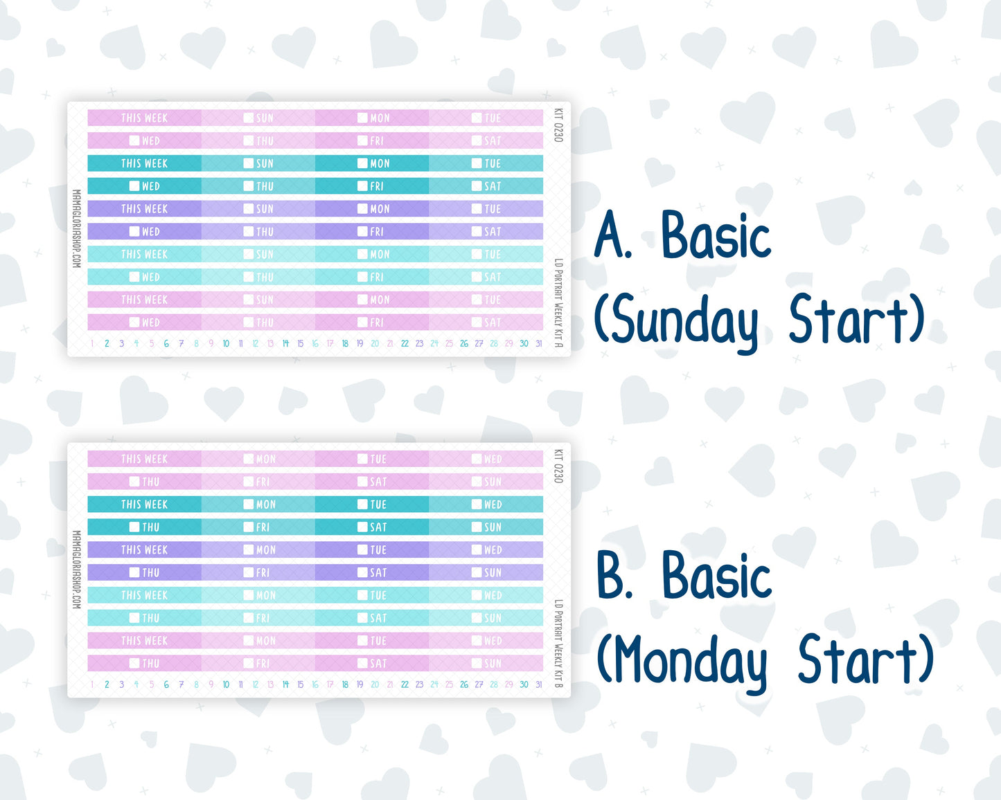 Kit 0230 - Laurel Denise Portrait - Weekly Kit - August - School Daze