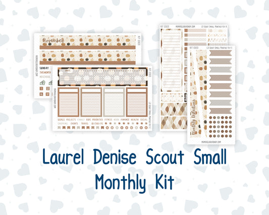Kit 0303 - Laurel Denise The Scout Planner Small - Monthly Kit - November - Into The Woods