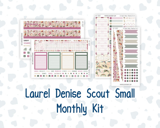 Kit 0307 - Laurel Denise The Scout Planner Small - Monthly Kit - December - Velvet Hearth