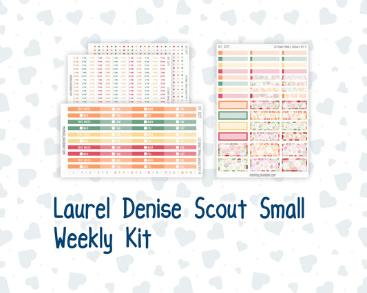 Kit 0271 - Laurel Denise The Scout Planner Small - Weekly Kit - June - Strawberry Shore