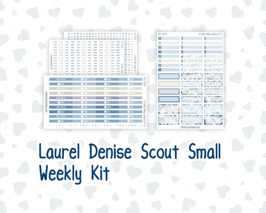 Kit 0249 - Laurel Denise The Scout Planner Small - Weekly Kit - January - Icy Lace