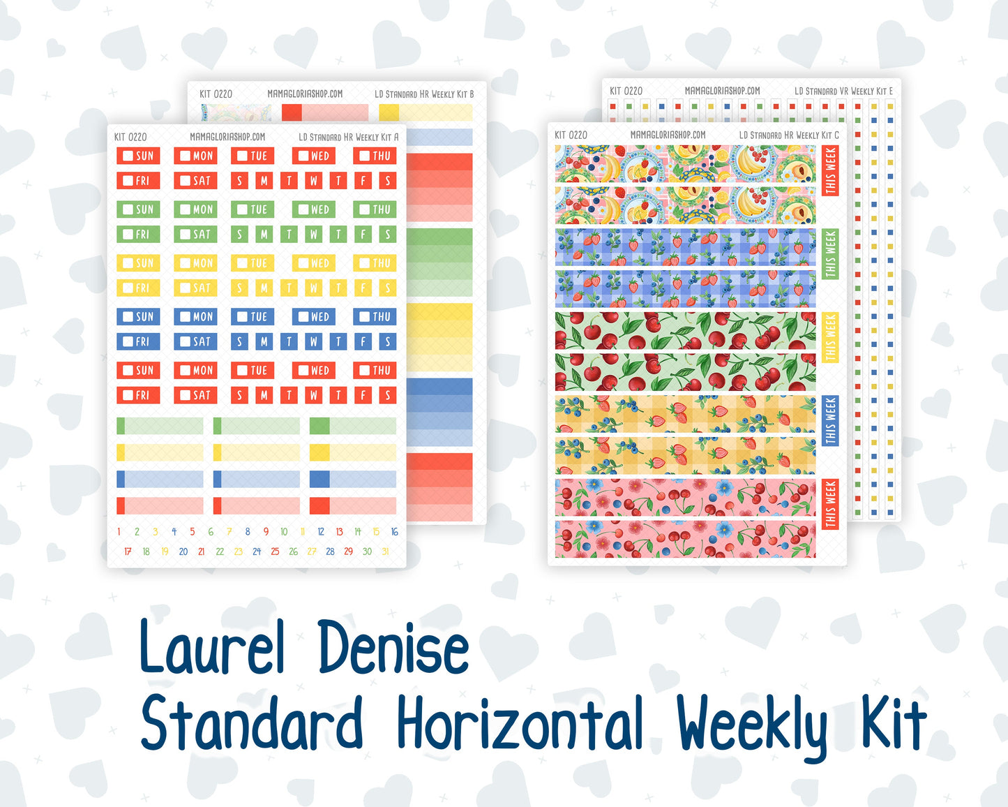 Kit 0220 - Laurel Denise Standard - Horizontal - Weekly Kit - June - June Berries