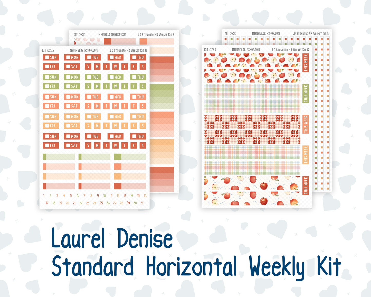 Kit 0235 - Laurel Denise Standard - Horizontal - Weekly Kit - September - Apple Orchard
