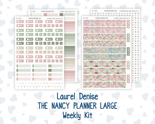 Kit 0257 - Laurel Denise The Nancy Planner Large - Weekly Kit - March - Blush Garden